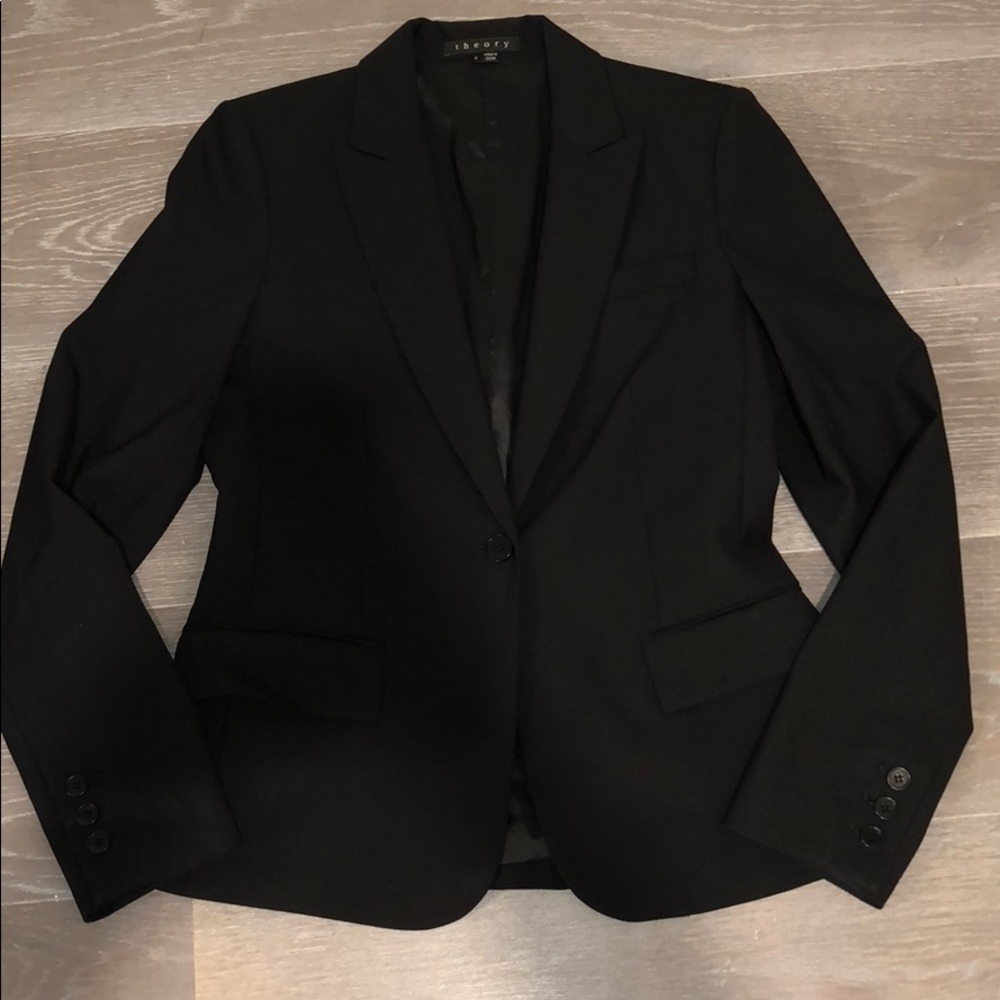 Theory 1-Button Tailored Blazer sz 8